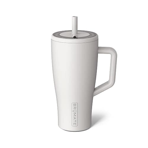 BrüMate Era 30 oz Tumbler with Handle and Straw | 100% Leakproof Insulated Water Bottle Tumbler with Lid and Flexible SoftSip Straw | Made of Stainless Steel | Cup Holder Friendly | 30oz (Dune) - Image 1