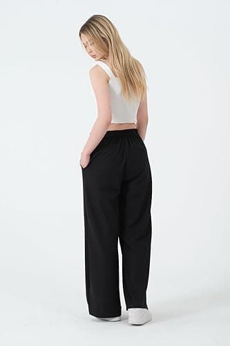 Wide Leg Work Pants Women’s Elastic High Waisted Casual Office Dress Pants Trousers with Pocket Normal and Plus Size Slacks thumbnail 6