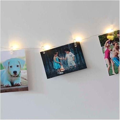 Cookey | 50 | LED Fairy Lights Bedroom Accessories - Battery Powered Photo String Lights for Bedroom Decorations - Outdoor/Indoor Wall Decorations, Battery Fairy Lights for Cute Room Decor thumbnail 4