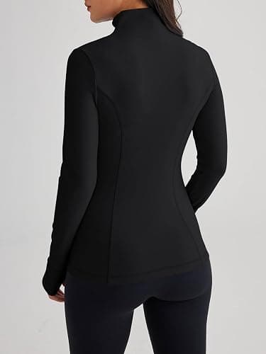 Trendy Queen Womens Lightweight Zip Up Jackets 2025 Athletic Hoodies Fall Gym Shirts Running Workout Clothes with Pocket thumbnail 3