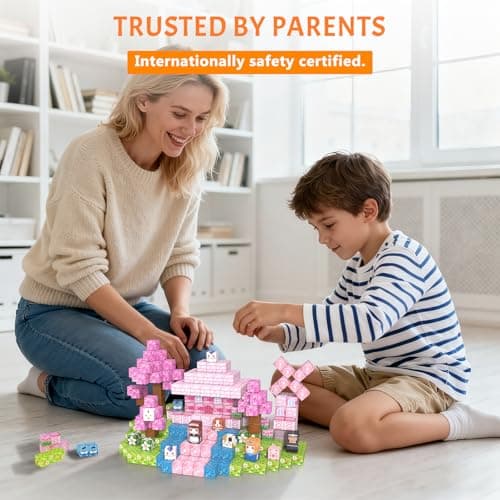 Vdealen 300 PCS Magnetic Blocks-Magnetic Building Blocks, Stacking Magnetic Cubes Toy for Kids, STEM Montessori Sensory Toys for Boys and Girls Age 3 4 5 6 7 8 9 10 11 12 Christmas Birthday Gift thumbnail 6