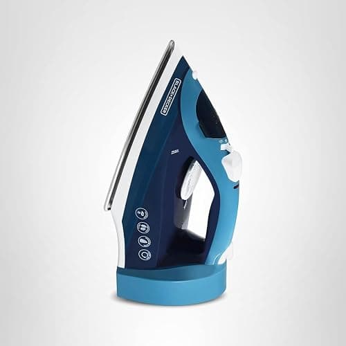 BLACK+DECKER Steam Iron for Clothes with Retractable Cord, Vertical Steaming, Anti-Drip Design, Spray Mist and Auto Clean Button, 1200W thumbnail 10