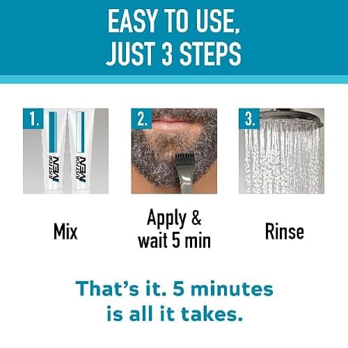 Just for men Moustache & Beard Dark Brown Dye, Eliminates Grey for a Thicker & Fuller Look M45 thumbnail 4