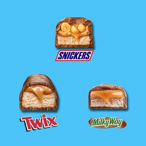 SNICKERS, TWIX, & MILKY WAY Minis Chocolate Candy Bars Variety Pack, 150 Ct Bulk Bag thumbnail 3