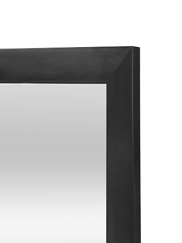 13.5" x 49.5" Full-Length Black Mirror - Rectangular Shape for Bedroom, Bathroom & Entryway, Enhances Room Brightness & Aesthetic thumbnail 7