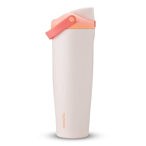 Owala FreeSip Sway - Stainless Steel-40-oz.-Orange/Tan(Sparkling Sherbet) - Image 1