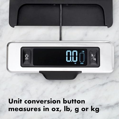 OXO Good Grips 11-Pound Stainless Steel Kitchen Scale with Pull-Out Display - Black thumbnail 5