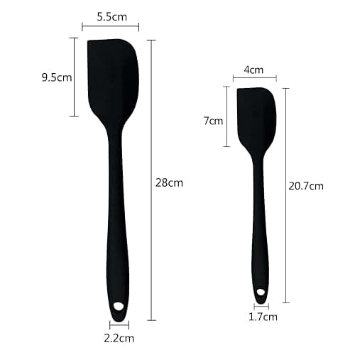 Silicone Spatula, Premium 2-Pack Kitchen Set: Heat-Resistant Silicone Utensils with Reinforced Steel Core - Includes Both Small and Large Sizes for All Your Cooking Needs thumbnail 2