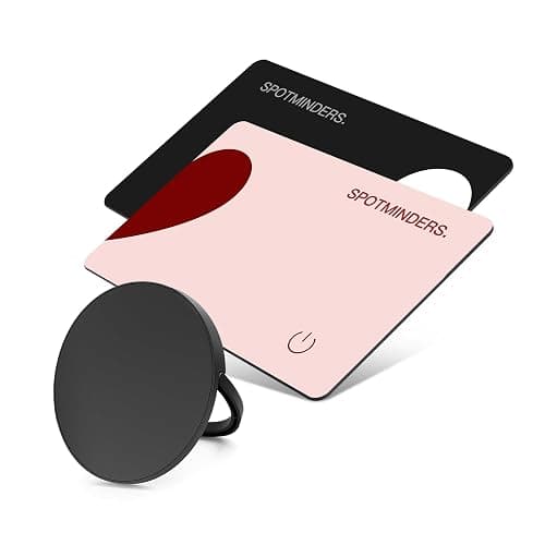 Spotminders Travel Bundle for Couples 2-Pack Wallet Tracking Cards & Wireless Charger for Tracking Card, iPhone, AirPods 15W QI Compatible - Image 1