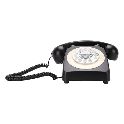 Garsent Bluetooth-Retro-Telefon, Bluetooth-Festnetztelefon, Vintage-Haustelefon Im Altmodischen Stil mit USB-Aufladung, Freisprechfunktion und Musikwiedergabe (Black) thumbnail 4
