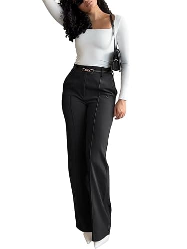 NIMIN High Waisted Work Pants for Women Wide Leg Dressy Pants Business Casual Trousers 2025 Summer Slacks with Pockets thumbnail 5