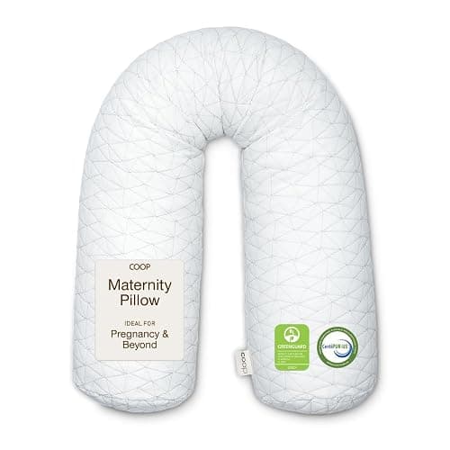 Coop Home Goods Maternity Pillow - Memory Foam Body Pillow for Pregnancy, Original Pregnancy Pillow, Side Sleeper Body Pillow, Full Body Pillow for Sleeping, Pregnancy Pillows for Sleeping (White) - Image 1