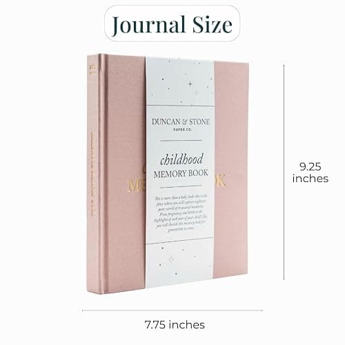 Childhood Memory Book - Elegant Memory Book For Kids Till Age 18 W/Guided Prompts, Space for Photos & More - Childhood Memory Journal (175 Pages, Cream) thumbnail 2