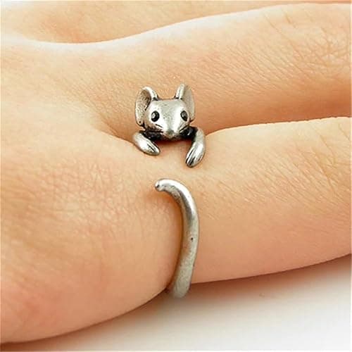 Fancy Animal Opening Ring for Women Chic Mouse Shaped Jewelry for Daily Life thumbnail 3