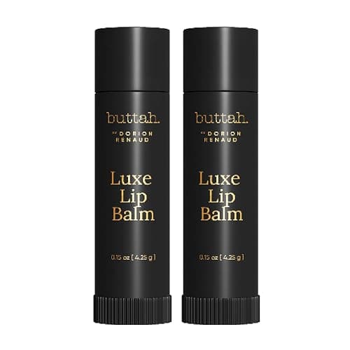 Buttah Skin by Dorion Renaud Luminating & Nourishing Lip Balm .15oz [2 Pack] - for Healthy Looking Lips - Shea Butter - Naturally Based Skin Care - Black-Owned Skincare - Image 1