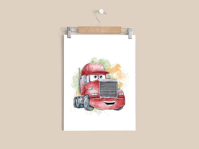 Nistio® Cars Movie Poster Prints, Cars Movie Poster Wall Art Decor, Lightning McQueen, Set of 6, 8x10 inches (Unframed) thumbnail 6