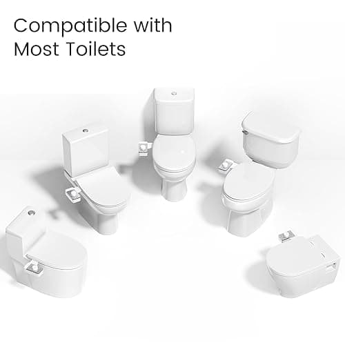 SHIKITEK Bidet Attachment for Toilet, Ultra-Slim, Self Cleaning, Dual Nozzle, Feminine & Posterior Wash, Fresh Cold Water Sprayer, for Existing Toilets Seat, Baday Beday Badette Bedette, Silver thumbnail 8