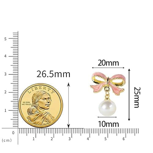 Gold Bow Earrings for Women, Long Tassel Chain Drop Earrings, Trendy Small Bow Earrings, Ribbon Waterfall Dangling Earrings, Pearl Bow Earrings, Sparkly Elegant Bowknot Preppy Jewelry Gifts for Women thumbnail 6