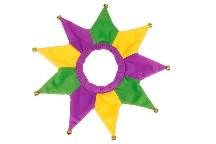 ComfyCamper Dog Mardi Gras Neckpiece Collar Costume - XS Small Medium XL XXL Bandana Cosplay Halloween Costumes, M - Image 1