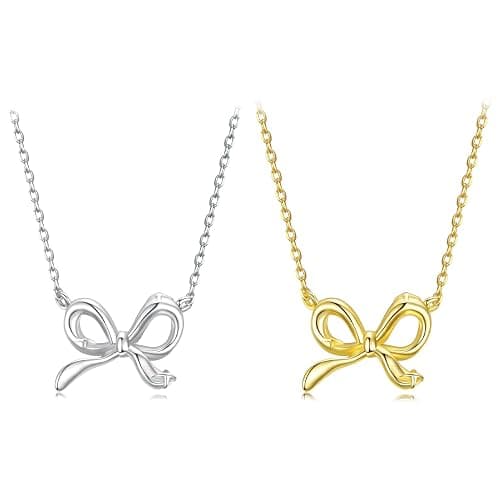 Qings Weihnachten Halskette Damen 925 Sterling Silber Winter Schneeflocke Weihnachtsbaum Rentier Schneemann Dackel Anhänger Kette mit Zirkonia Weihnachtsschmuck Geschenk für Frauen Freundin (45cm) thumbnail 6