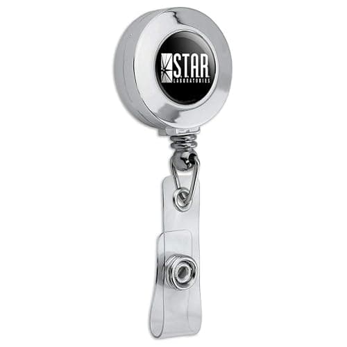 The Flash TV Series Star Labs Logo Retractable Reel Chrome Badge ID Card Holder Clip thumbnail 2