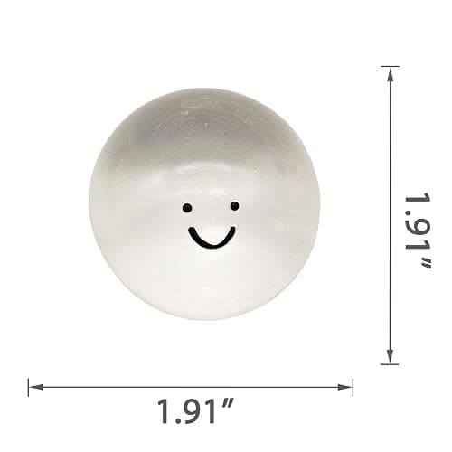 Handmade Crystal Ball Taba Squishy Toy, Clear Taba Squishy Ball, Cute and Funny Smile Design, Soft Sticky and Glossy, Stress Relief Fidget Sensory Toy, for Adults (Crystal 1pcs) thumbnail 2