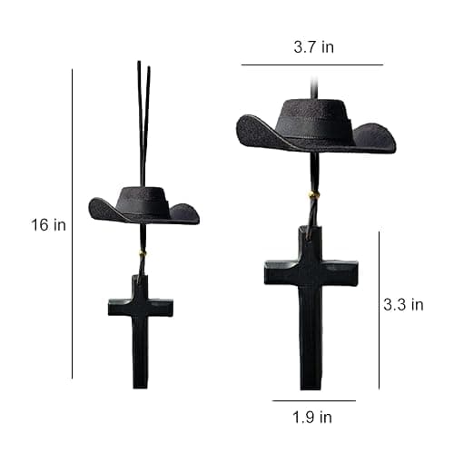 KGCGJVB Cowboy Hat Car Charm Western Rear View Mirror Hanging Decor Accessories for Men Women Country Style Cowgirl Charms Cool Interior Hanger for Car with Stylish Hanging Ornaments thumbnail 2
