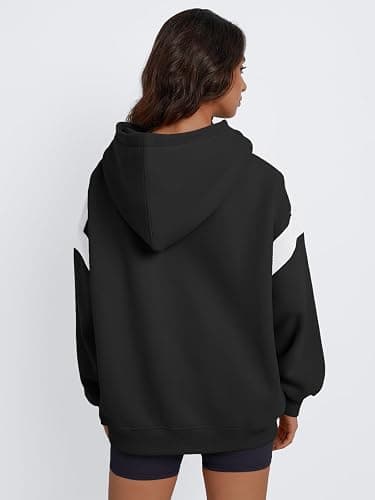 Trendy Queen Womens Oversized Hoodies Color Block Fall Fashion 2025 Casual Long Sleeve Sweatshirts Y2k Winter Clothes thumbnail 4