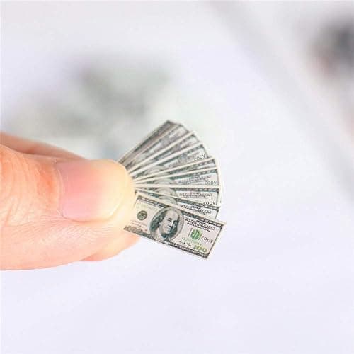 1:12 Dollhouse Miniature Scene Model Mini 150 Pieces Dollar Bills Set (Multicolored) - Multicolored - Image 1