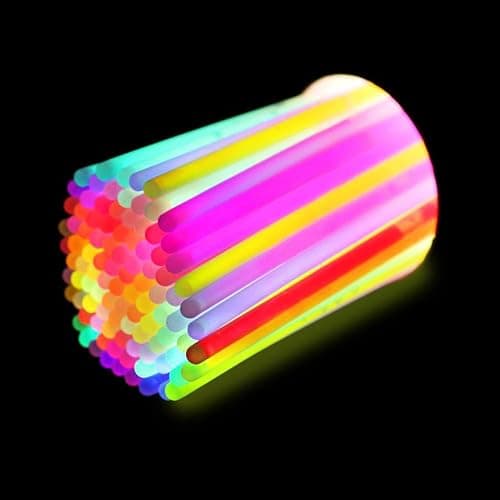 JOYIN 100 Pcs 8" Glowsticks, Bracelets Necklaces, Glow in the Dark Party Favors, Easter, Christmas, Halloween Supplies Pack, Football Party Supplies - 100 thumbnail 3