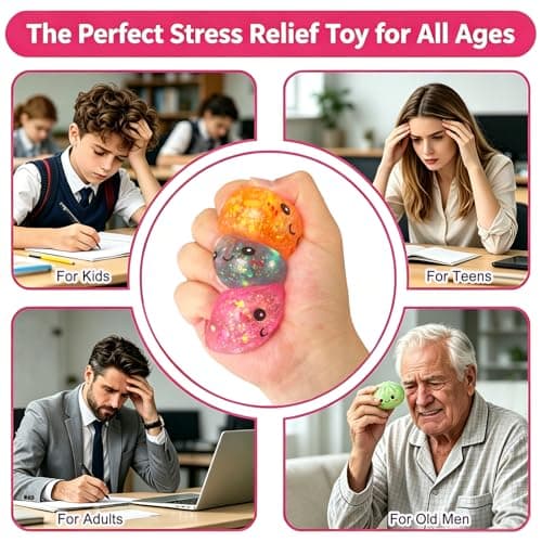 6 Pack Dumpling Stress Balls Squishy Toys, Colorful Dumplings with Mystery Box, Stress Relief Sensory Fidget Toys for Kids & Adults Gifts, Party Favors, Goodie Bag Stuffers thumbnail 5