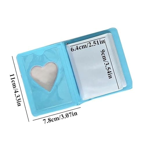 Leadigol 3 Inch Mini Photo Album,40pocket Kpop Photocard Binder Love Heart Hollow Photocard Id Holder,Kpop Binder Collector Book,Cute Kpop Photocard Holder Book thumbnail 2