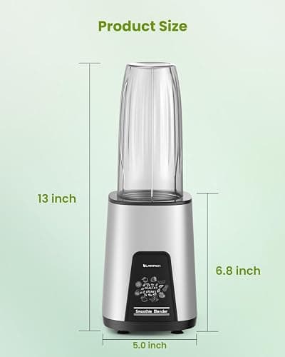 LAMPICK Blenders for Smoothie, 900W Personal Blender for Shakes and Smoothies with 2 * 22oz BPA Free Portable Cups, Small Juicer for Protein Shake, Baby Food, Frozen Drink thumbnail 2