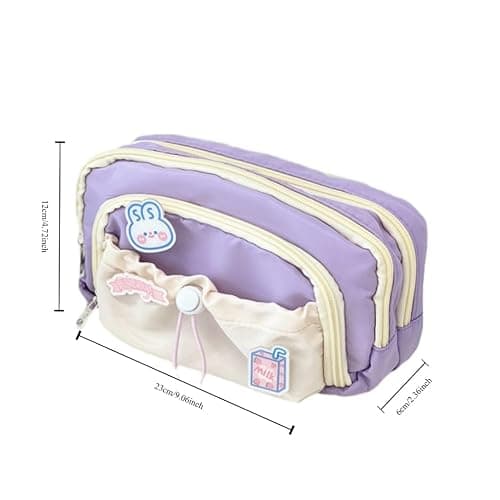 irLocy Cute Aesthetic Pencil Case Kawaii Pencil Case with Kawaii Pins Large Pencil Pouch Holder Preppy Supplies (pink) thumbnail 3
