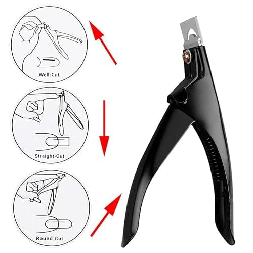 SUMAJU Professional Acrylic False Nail Clippers for Acrylic Nails Nail Tip Cutter Nail Manicure Tool (Black) thumbnail 5