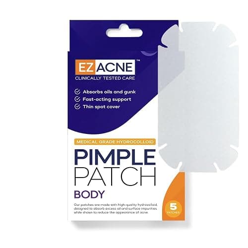 EZACNE™ Extra Large Pimple Patches for Body – Large Hydrocolloid Acne Patches for Back, Face, Forehead, Chin, Neck, Shoulders – Big Zit Patch for Breakouts (5 Count) - Image 1