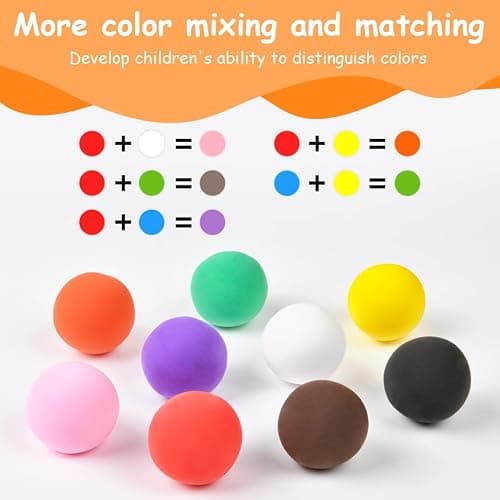 AUAUY Air Dry Clay, 60Pcs Ultra Light Modeling Clay with 6 Sculpting Tools | DIY Creative Magic Clay, No-Toxic Modeling Clay & Dough, Arts and Crafts Kits for Boys Girls, Best Gifts for Kids thumbnail 4