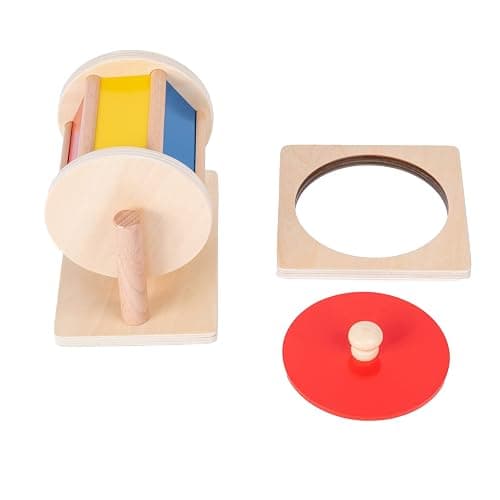 Montessori Baby Toys Play Kit - Montessori Mirror, Peekaboo, Knob Puzzle, Medium Spinning Drum - For 6-12 Months Toddlers thumbnail 4