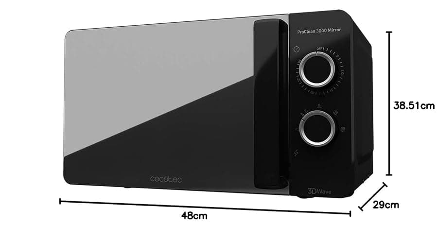 Cecotec Forno a Microonde ProClean 3040 da 20 Litri, 700 Watt di potenza, rivestimento Ready2Clean, 6 livelli di funzionamento, timer da 30 minuti, modalità scongelamento, colore nero thumbnail 3