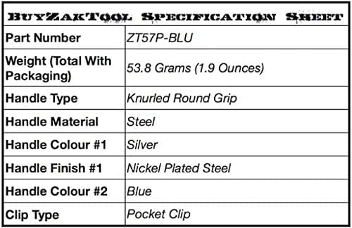 Zak Tool Pocket Window Punch, Nickel/Blue - ZT-57P-BLU thumbnail 3