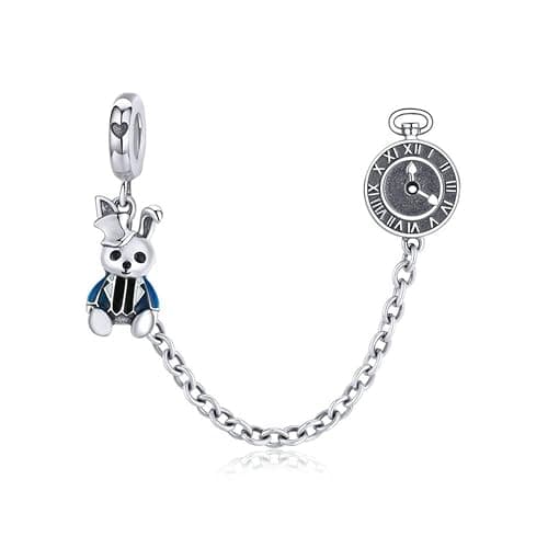 LAMOONY Sterling Silver Stopper Charm Clip Lock for Pandora Charm Bracelet - Image 1