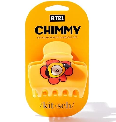 Kitsch BT21 Recycled Plastic Puffy Medium Hair Clips for Women, Medium Claw Clip for Thin & Thick Hair | Ideal Gifts for Women - CHIMMY, 1pc thumbnail 8