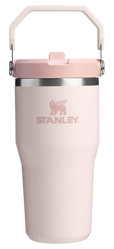 STANLEY IceFlow 2.0 Flip Straw Tumbler with Handle 20 oz | Twist On Lid and Flip Up Straw | Leak Resistant Water Bottle | Insulated Stainless Steel | BPA-Free | Rose Quartz - Image 1