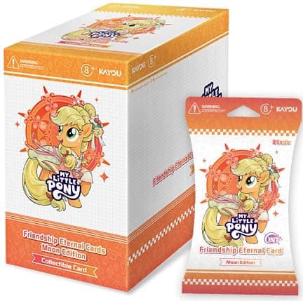 Kayou Friendship Eternal My Little Pony Moon Edition Cards, English Series 1 Card Set, Display Box of 24 Packs with 8 Cards Each - Image 1