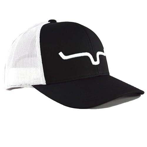 Kimes Ranch Unisex Weekly Upgrade 110 3-D Embroidered Horns Adjustable Snapback One-Size Hat - One Size - Black/White thumbnail 8