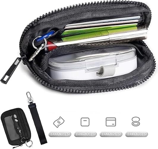 The Iris' Wallet 2nd Gen, Iris Pouch Wristlet, Zippered Card Case With Id Window/Hand strap, Small Wristlet Wallets For Women (Green) thumbnail 4