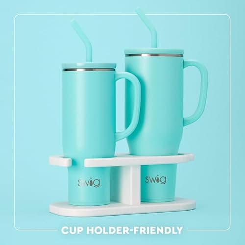 Swig Life 40oz Mega Mug, 40oz Teacher Tumbler with Handle and Straw, Extra Large Insulated Tumblers, Cup Holder Friendly Travel Mug, Teacher Gift (Book Club) thumbnail 6
