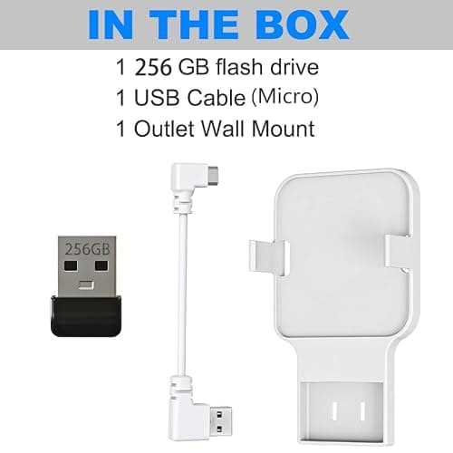 256GB Blink USB Flash Drive, with Outlet Wall Mount for Sync Module, Space-Saving Mount Bracket Holder for Blink Outdoor/Indoor Security System (Sync Module 2 is NOT Included),1Pack thumbnail 7