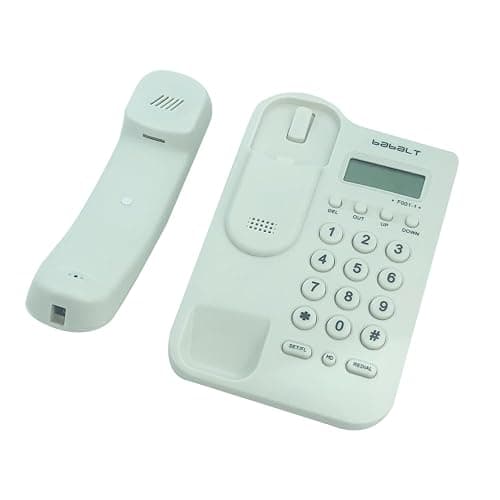Corded Basic Landline Phone, TelPal FSK/DTMF Simple Caller ID Telephone with LCD Incoming Call Number Display, Small Desk/Wall Mountable Analog Phone for Home Office (White) thumbnail 3