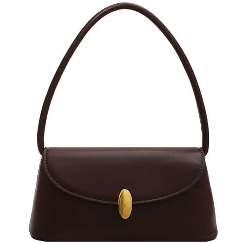 Retro Shoulder Bag for Women, Leather Small Tote Handbag Hobo Cute Clutch Shoulder Purse, Vantage Design - Image 1